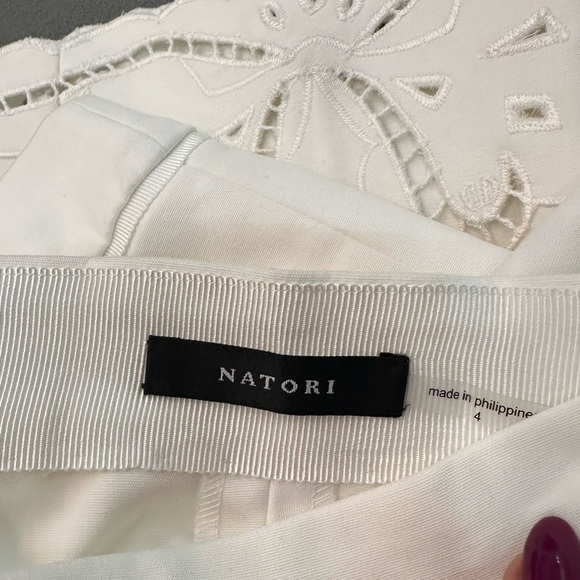 NWT Natori White Embroidered Pants size 4 - Picture 3 of 7